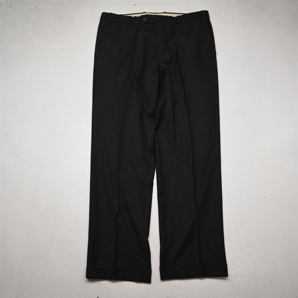 JB Britches 38x32 Gray 100% Wool Flannel Torino Full Cut‎ Classic Dress Pants